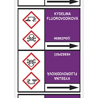 Značení potrubí, kyselina fluorovodíková